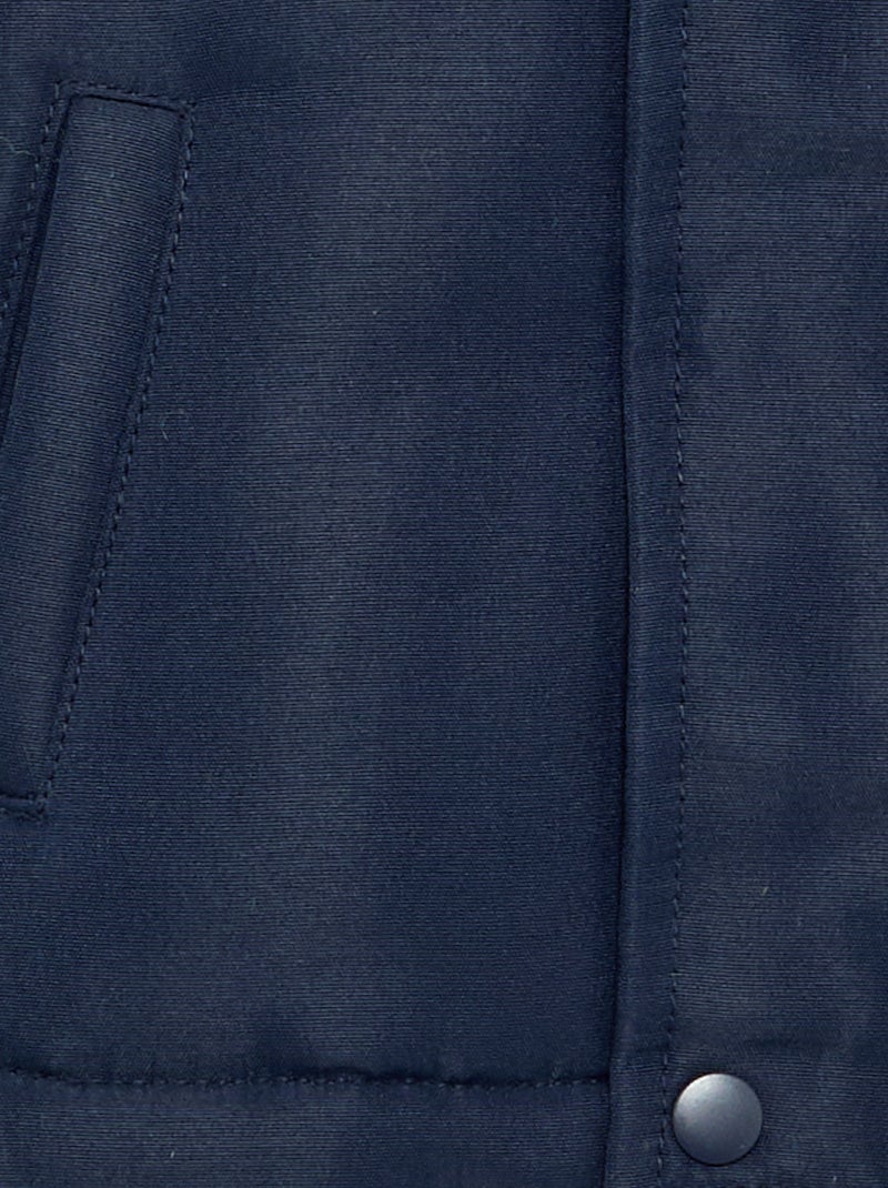 Parka con capucha e interior de borreguito Azul - Kiabi