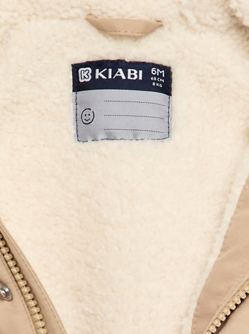Parka con capucha e interior de borreguito - Kiabi Parka con capucha e interior de borreguito - Kiabi