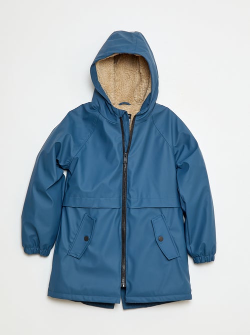 Parka con capucha efecto borreguito - Kiabi