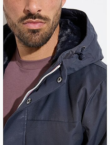 Parka con capucha forrada de piel - AFIBEL