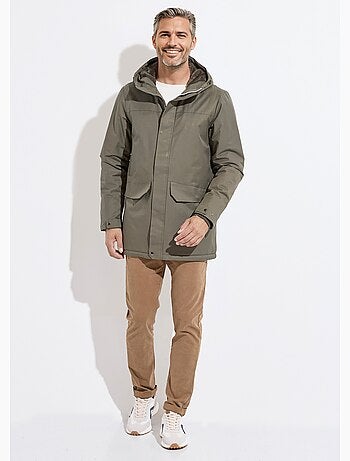 Parka con capucha forrada de piel - AFIBEL