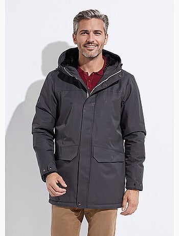 Parka con capucha forrada de piel - AFIBEL
