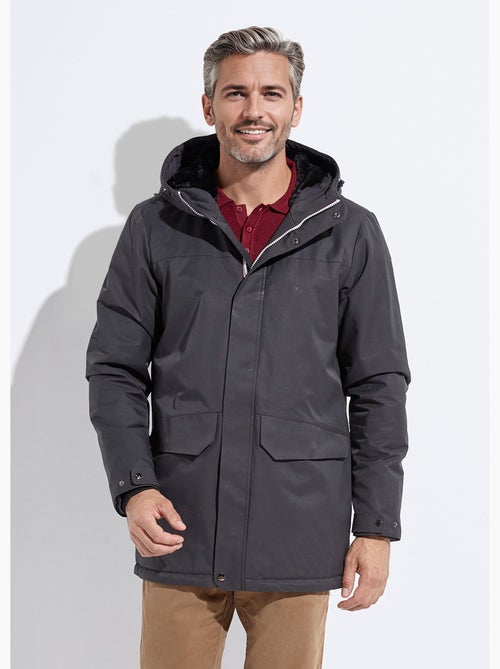 Parka con capucha forrada de piel - Kiabi