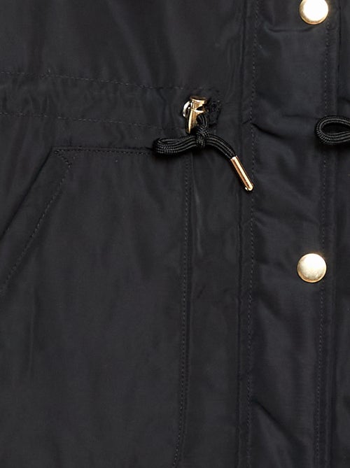 Parka con capucha forrada en pelo sintético - Kiabi