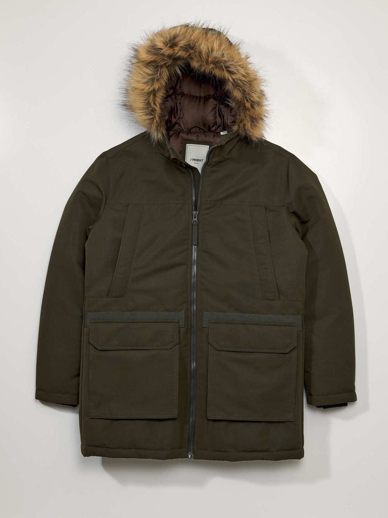 Parka con capucha KAKI - Kiabi