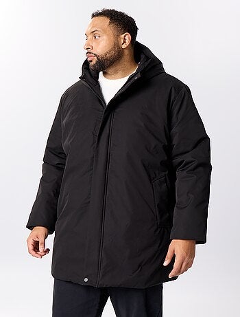 Parka con capucha lisa