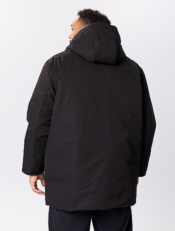 Parka con capucha lisa