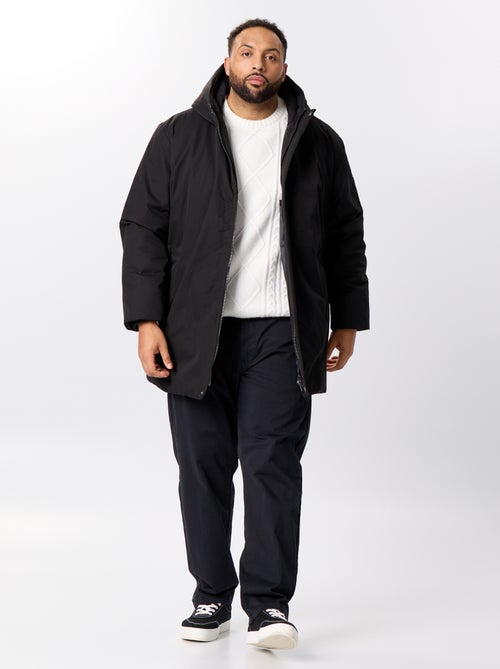Parka con capucha lisa - Kiabi