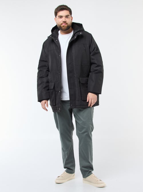 Parka con capucha lisa repelente al agua - Kiabi