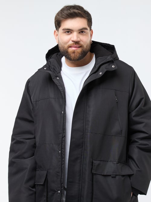 Parka con capucha lisa repelente al agua - Kiabi