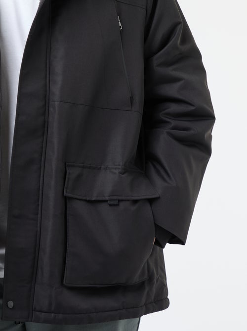 Parka con capucha lisa repelente al agua - Kiabi
