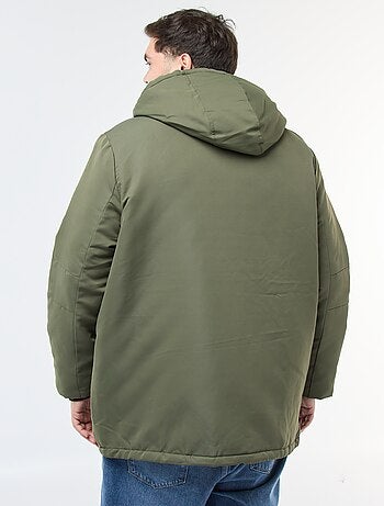Parka con capucha lisa repelente al agua
