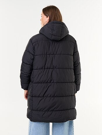 Parka con capucha lisa
