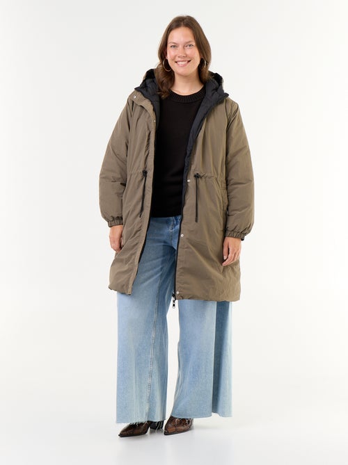 Parka con capucha lisa - Kiabi