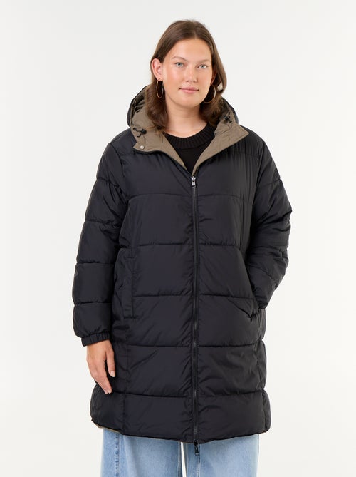 Parka con capucha lisa - Kiabi
