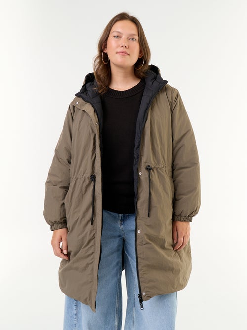Parka con capucha lisa - Kiabi