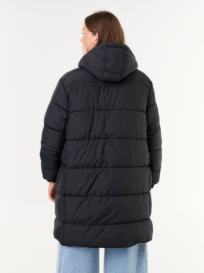 Parka con capucha lisa Verde - Kiabi