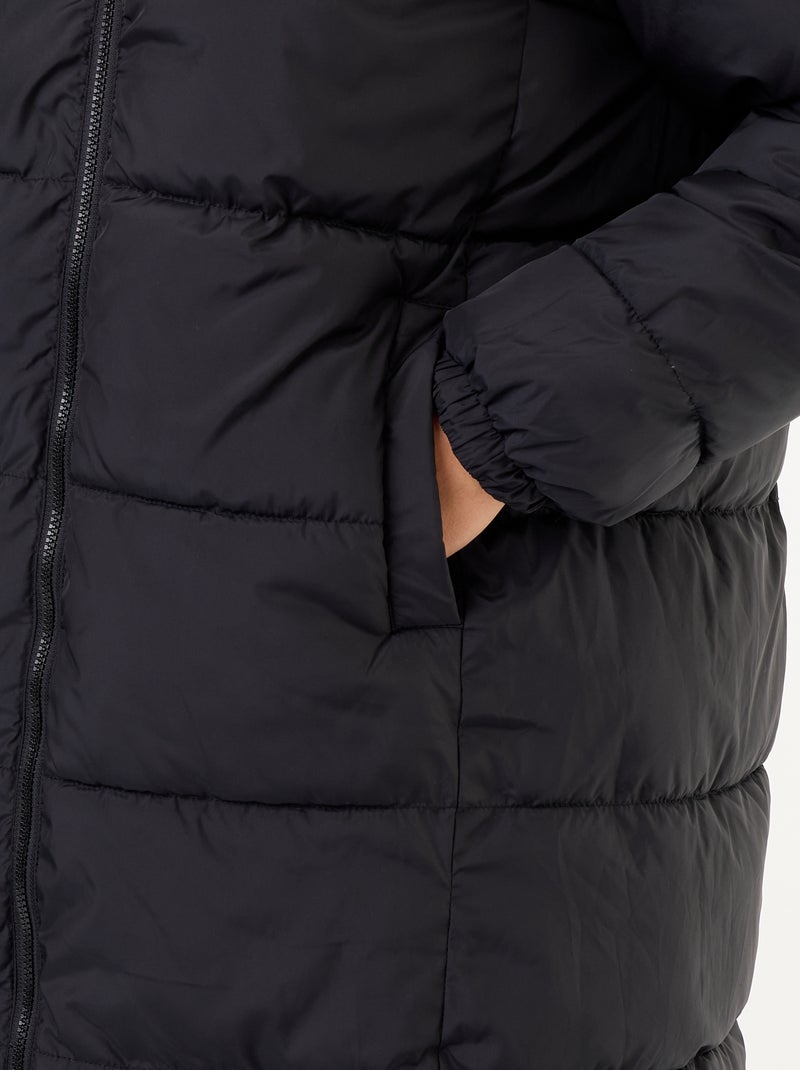 Parka con capucha lisa Verde - Kiabi