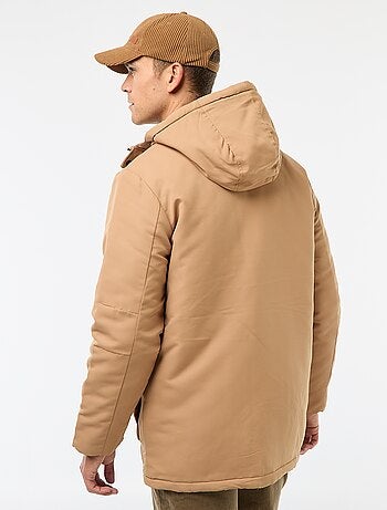 Parka con capucha de largo medio