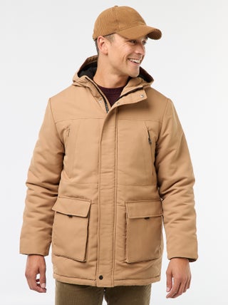 Parka con capucha midi