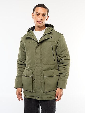 Parka con capucha de largo medio