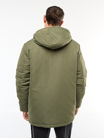 Parka con capucha de largo medio