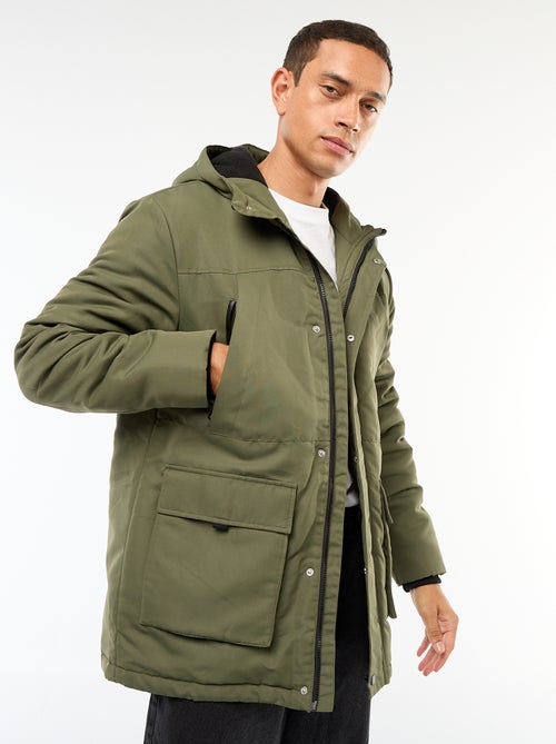 Parka con capucha midi - Kiabi