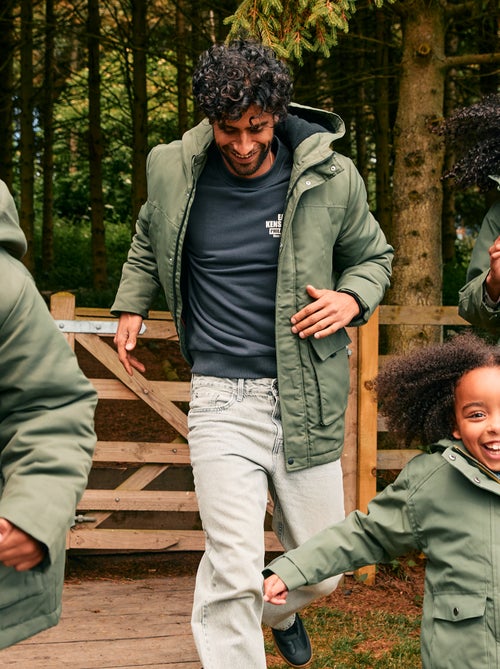 Parka con capucha midi - Kiabi