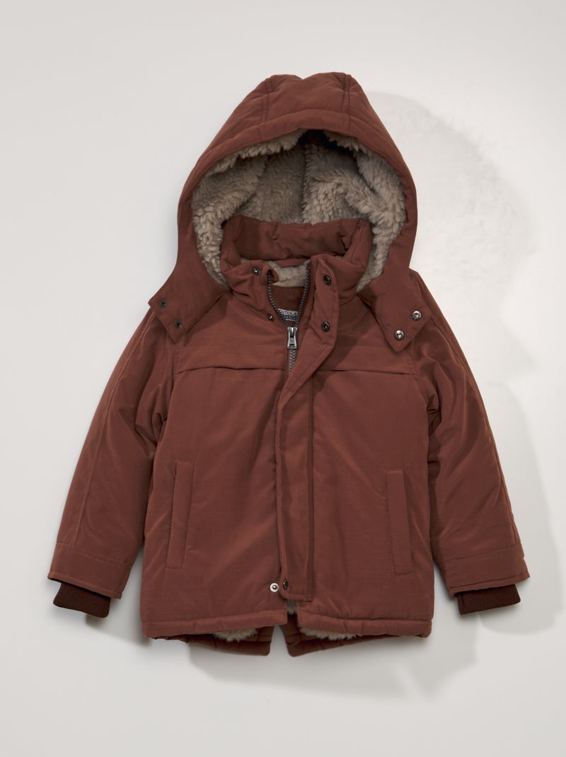 Parka con capucha NARANJA - Kiabi