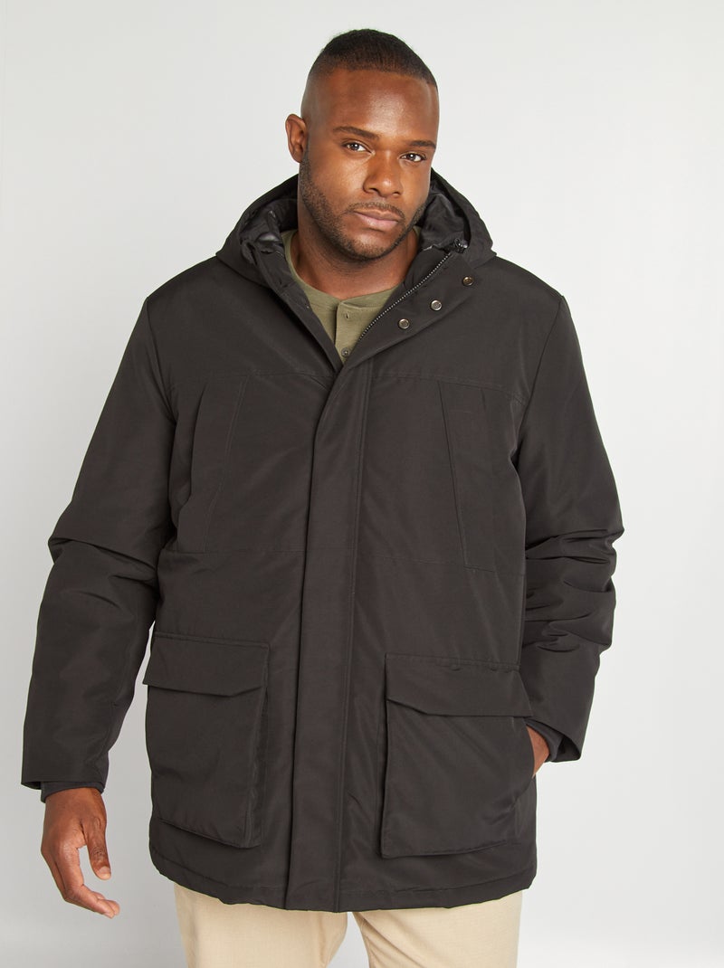 Parka con capucha negro - Kiabi