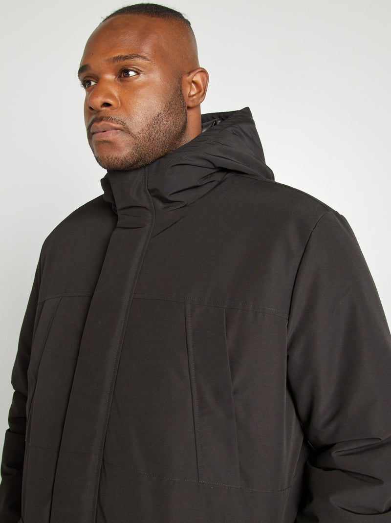 Parka con capucha negro - Kiabi