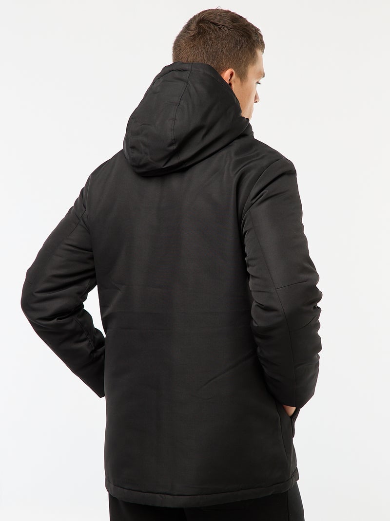Parka con capucha Negro - Kiabi
