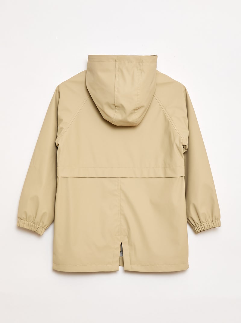 Parka con capucha repelente al agua Beige - Kiabi