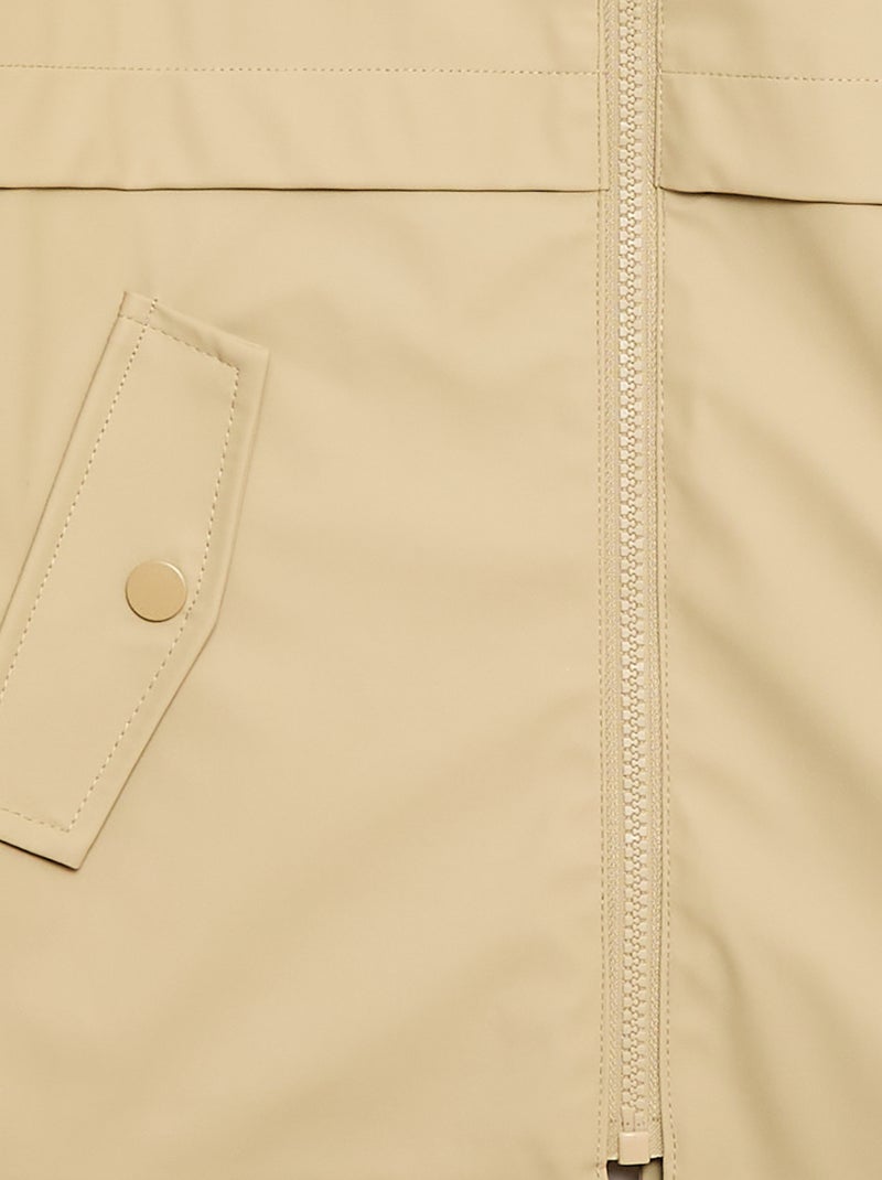 Parka con capucha repelente al agua Beige - Kiabi