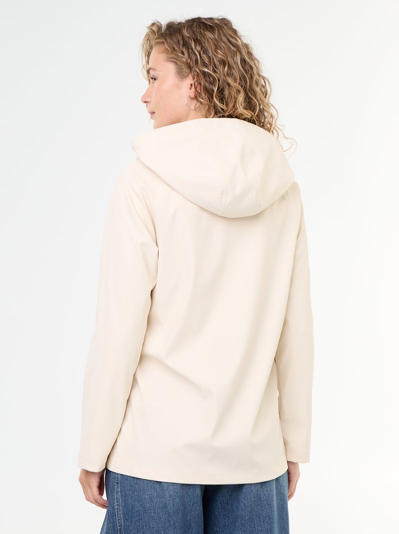 Parka con capucha repelente al agua Beige - Kiabi