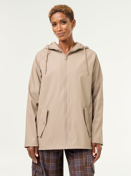 Parka con capucha repelente al agua - Kiabi Parka con capucha repelente al agua - Kiabi