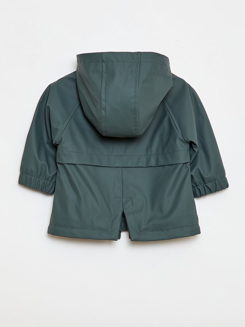 Parka con capucha repelente al agua Kaki - Kiabi