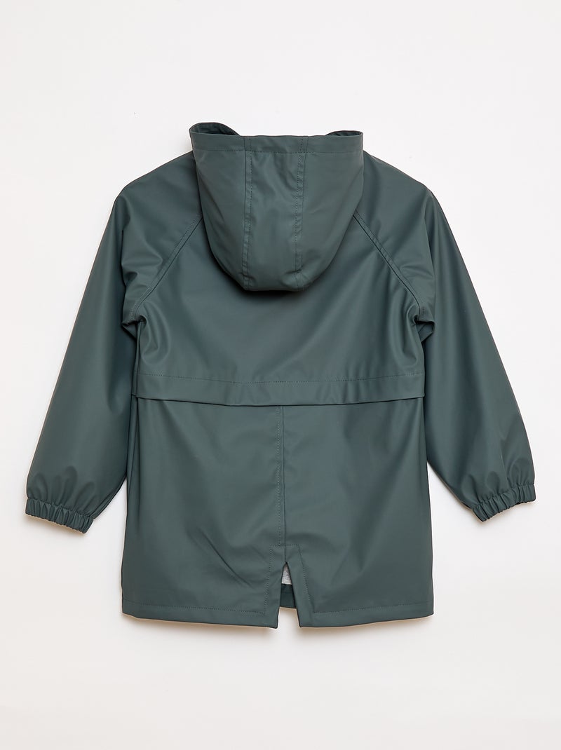 Parka con capucha repelente al agua Kaki - Kiabi