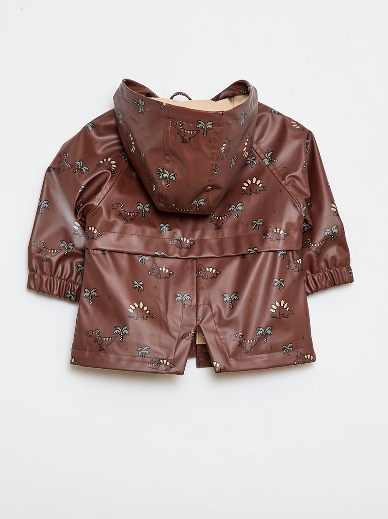 Parka con capucha repelente al agua Marron - Kiabi
