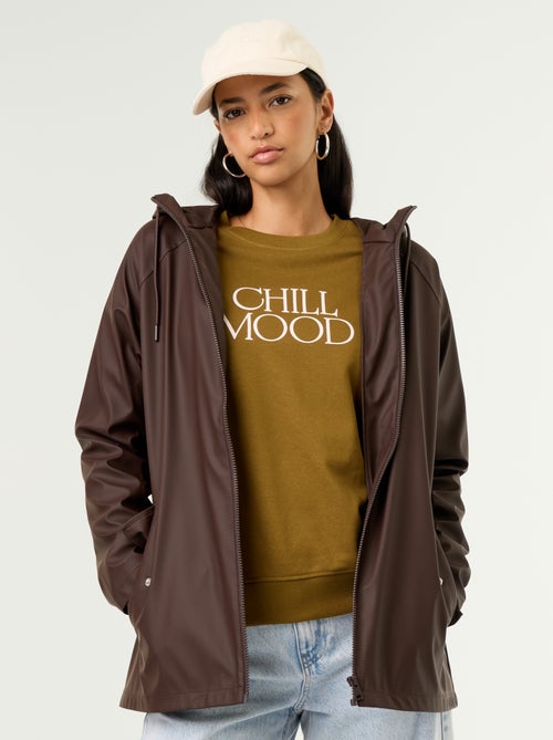 Parka con capucha repelente al agua - Kiabi Parka con capucha repelente al agua - Kiabi