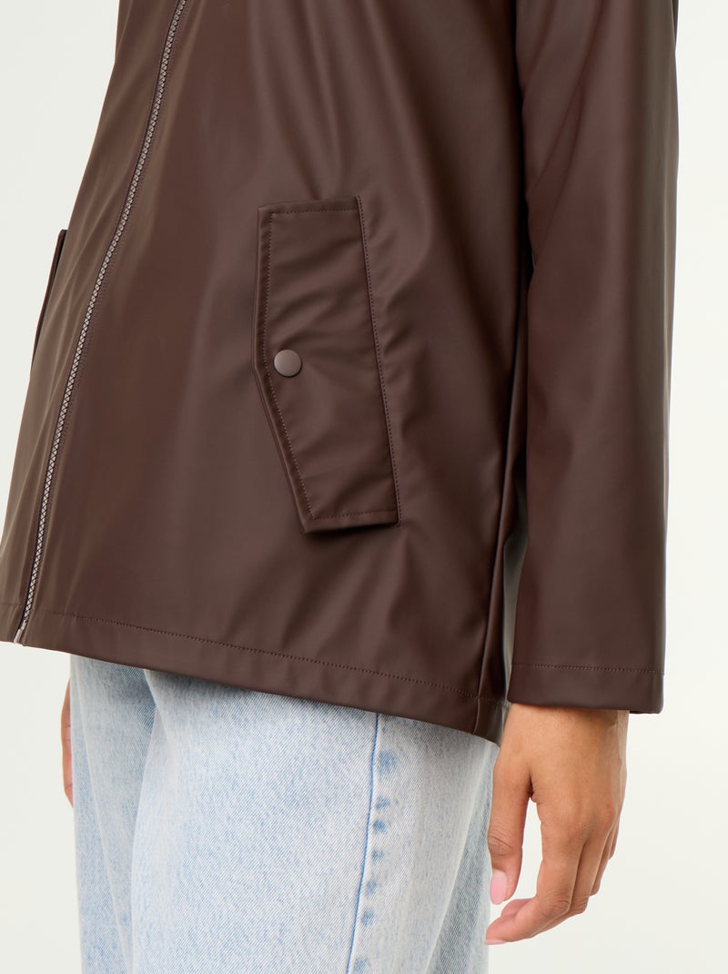 Parka con capucha repelente al agua Marron - Kiabi