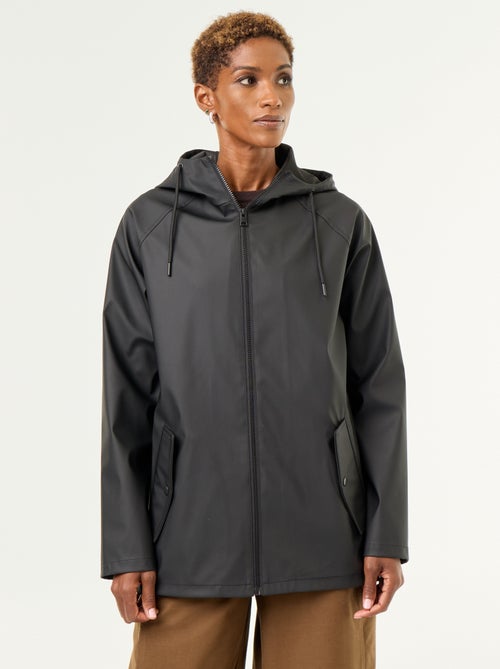 Parka con capucha repelente al agua - Kiabi Parka con capucha repelente al agua - Kiabi