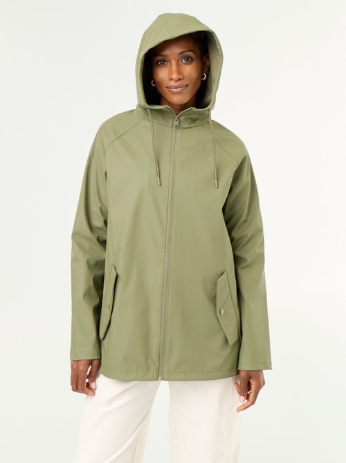 Parka con capucha repelente al agua - Kiabi Parka con capucha repelente al agua - Kiabi