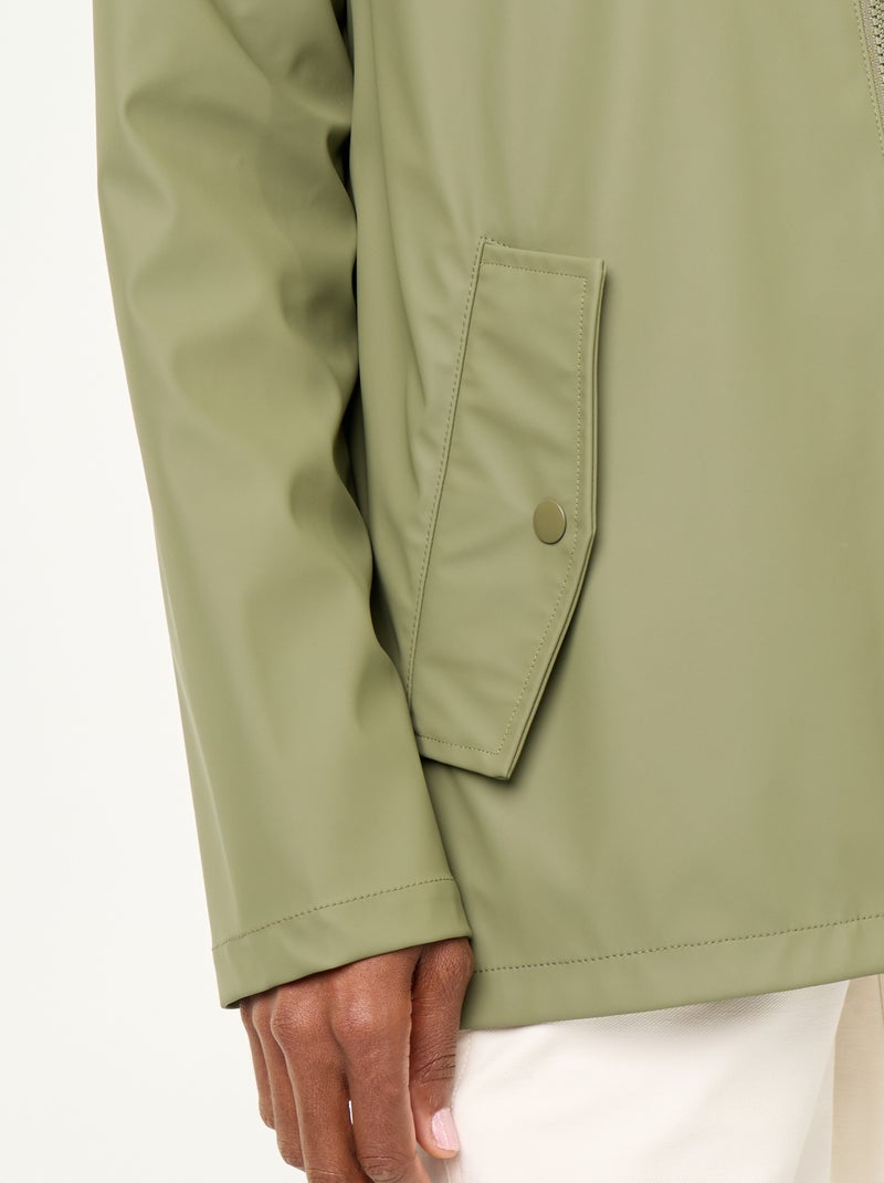 Parka con capucha repelente al agua Verde - Kiabi