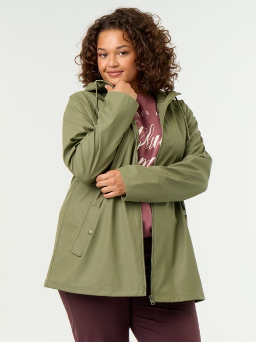 Parka con capucha repelente al agua - Kiabi Parka con capucha repelente al agua - Kiabi