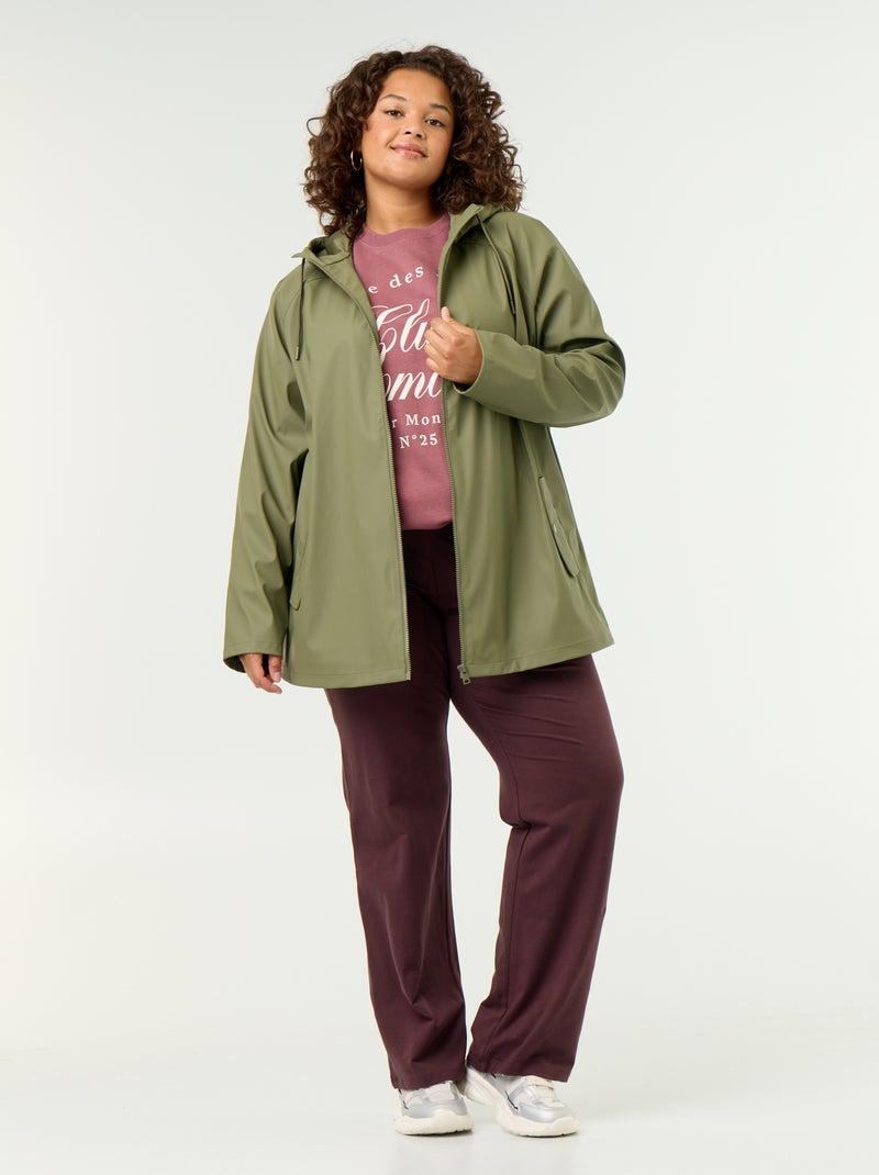 Parka con capucha repelente al agua Verde - Kiabi