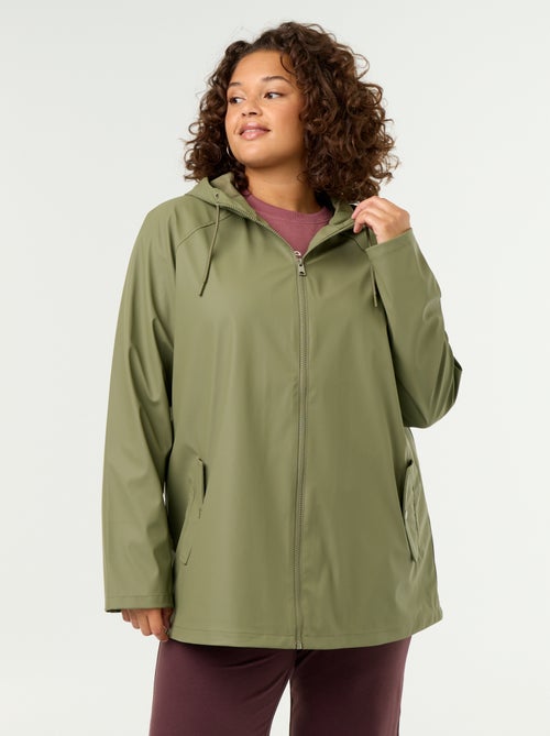 Parka con capucha repelente al agua - Kiabi Parka con capucha repelente al agua - Kiabi