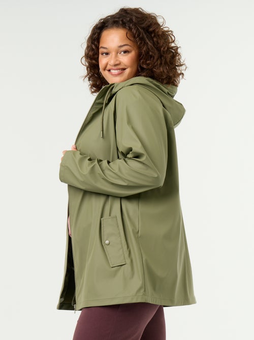 Parka con capucha repelente al agua - Kiabi Parka con capucha repelente al agua - Kiabi