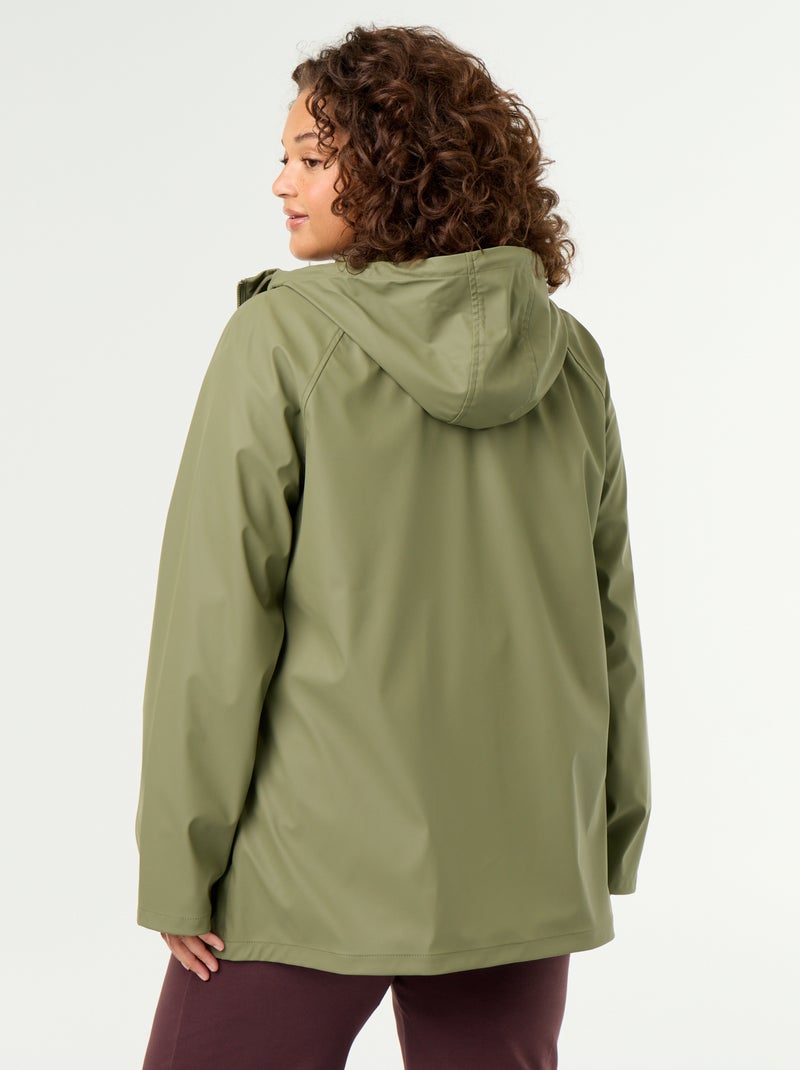 Parka con capucha repelente al agua Verde - Kiabi