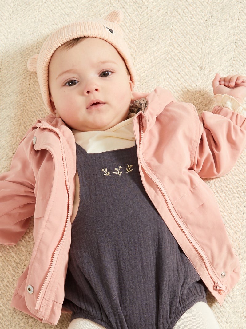 Parka con capucha Rosa - Kiabi